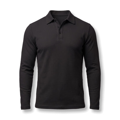 Polo Marco Espresso Zwart plat